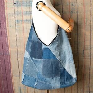 Custom upcycled hobo bag / shoulder bag